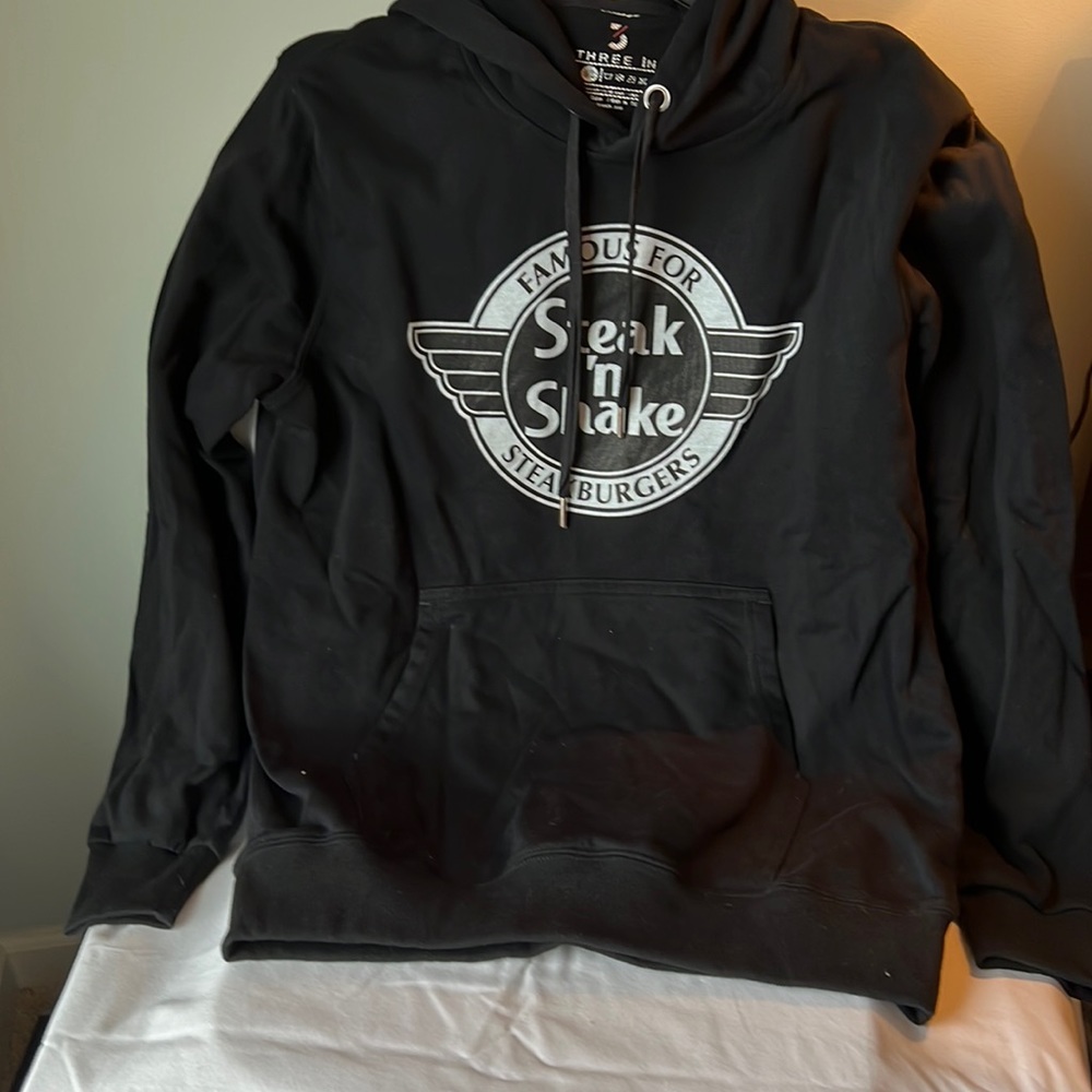 Black hoodie, sweatshirt